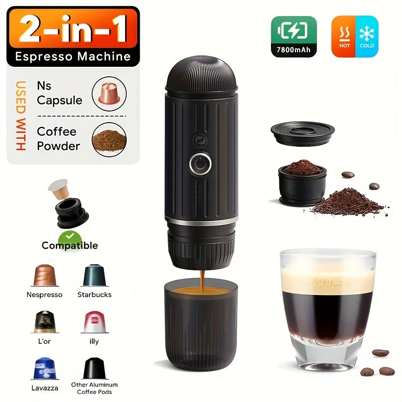 Portable Espresso Coffee Machine USB-C 100W Rechargeable-3